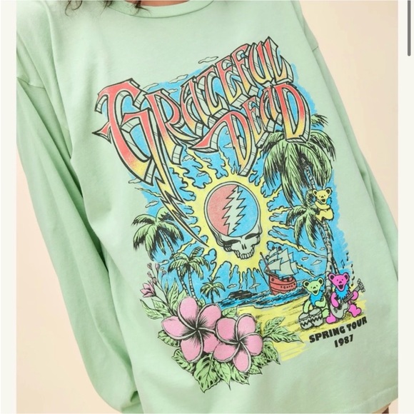 Daydreamer Tops - Grateful Dead Kids Mint Long Sleeve Tee